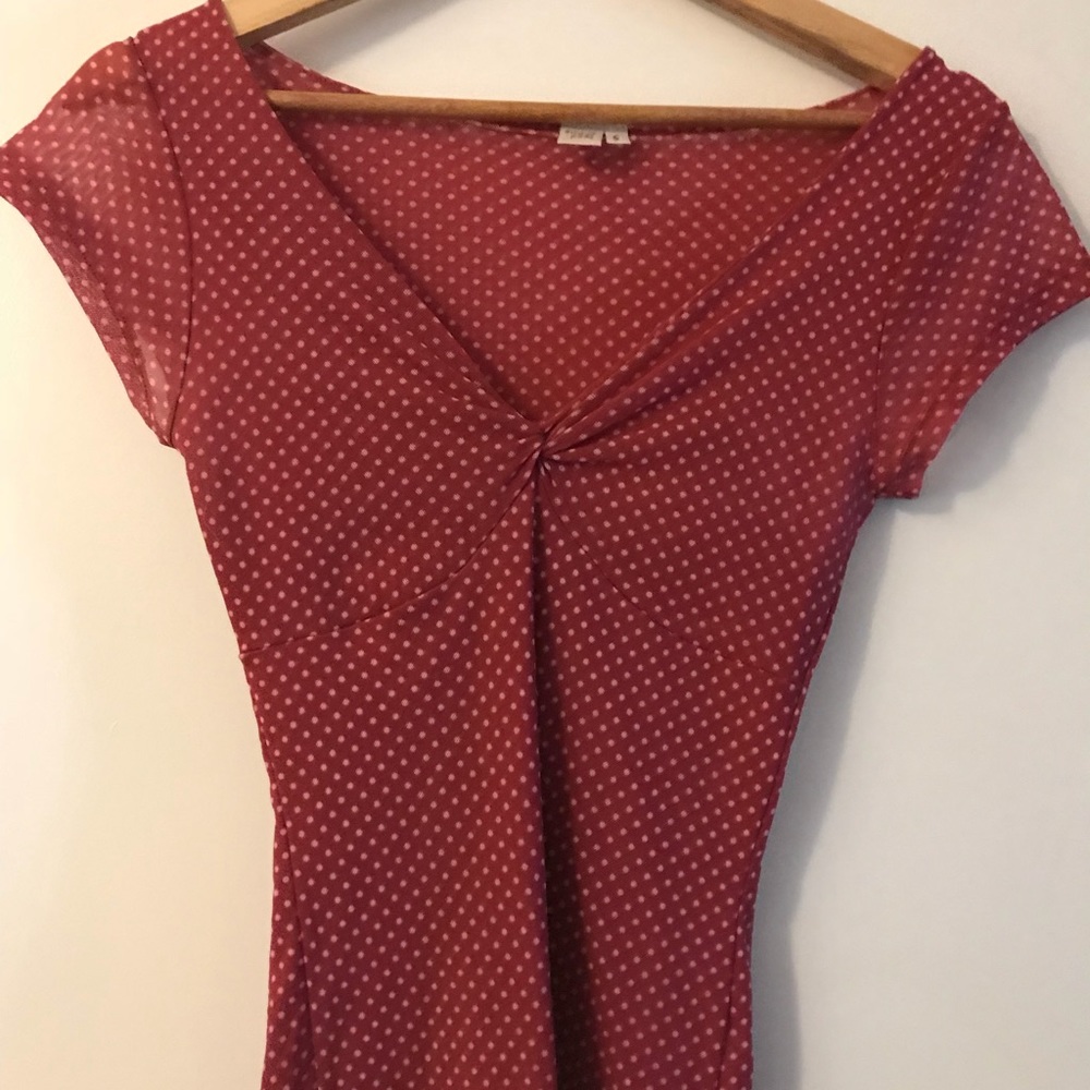Sweet Pea Red polkadot top